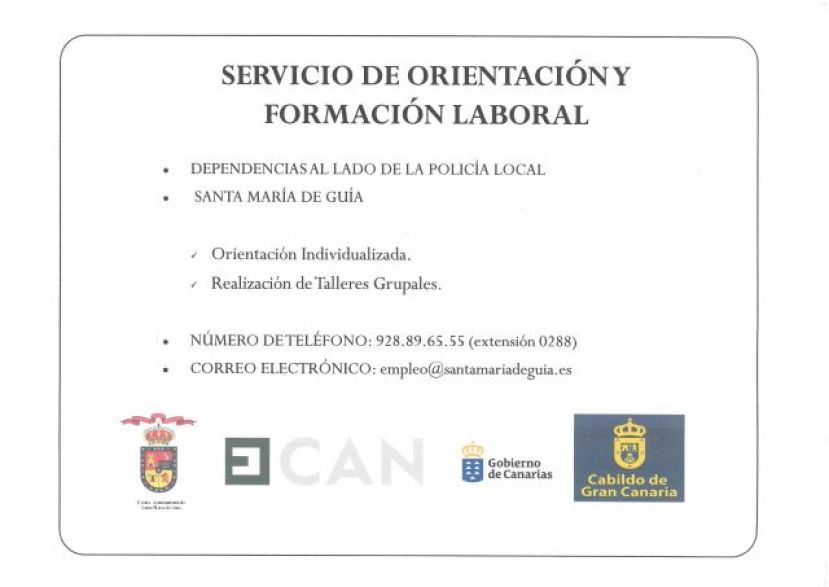 El Ayuntamiento de Gu&iacute;a pone en marcha un Servicio de Orientaci&oacute;n Socio Laboral