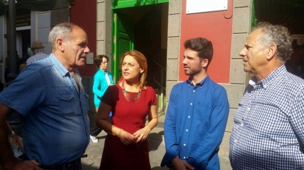 UxGC: &Aacute;ngeles Batista ha visitado hoy el Mercado Central de Las Palmas y G&aacute;ldar