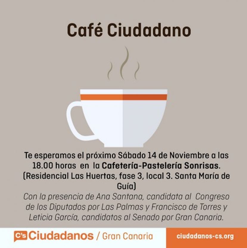Gu&iacute;a: &lsquo;Caf&eacute; Ciudadano&rsquo; con los candidatos al Congreso y al Senado