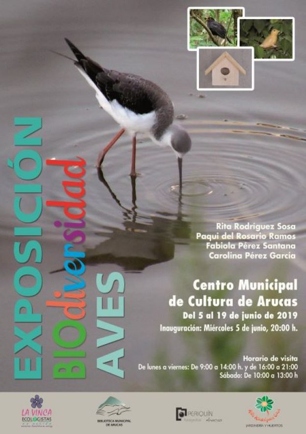 El mi&eacute;rcoles 5 se inaugura en Arucas la Exposici&oacute;n &ldquo;BIOdiversidad - AVES&rdquo;