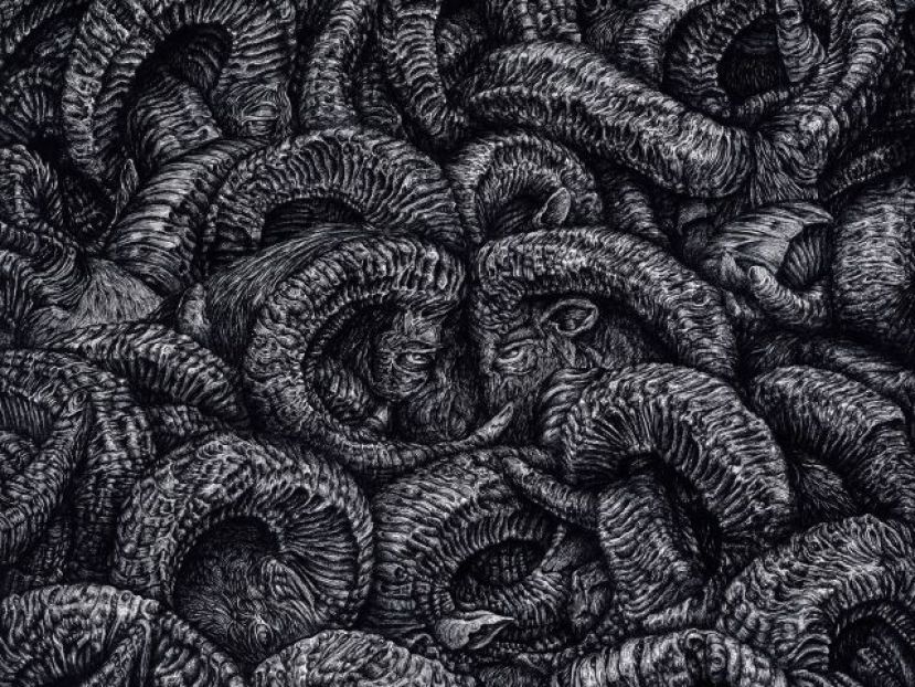 Marco Alom dibuja la met&aacute;fora del territorio en su nueva exposici&oacute;n, Murria