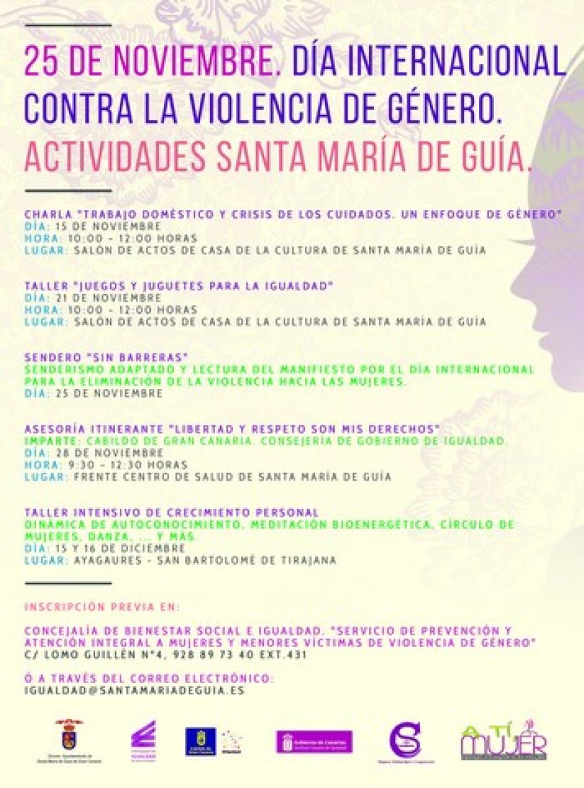 Guía: Charlas, talleres y senderismo en el Día Internacional Violencia de Género
