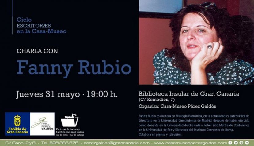 La novelista y poeta jienense Fanny Rubio desgrana ante el p&uacute;blico las l&iacute;neas maestras de su universo literario