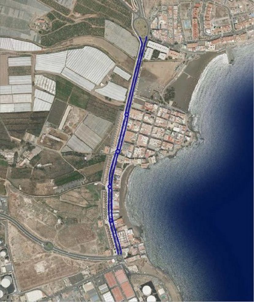 El lunes comienza el asfaltado del vial costero entre Melenara y Salinetas