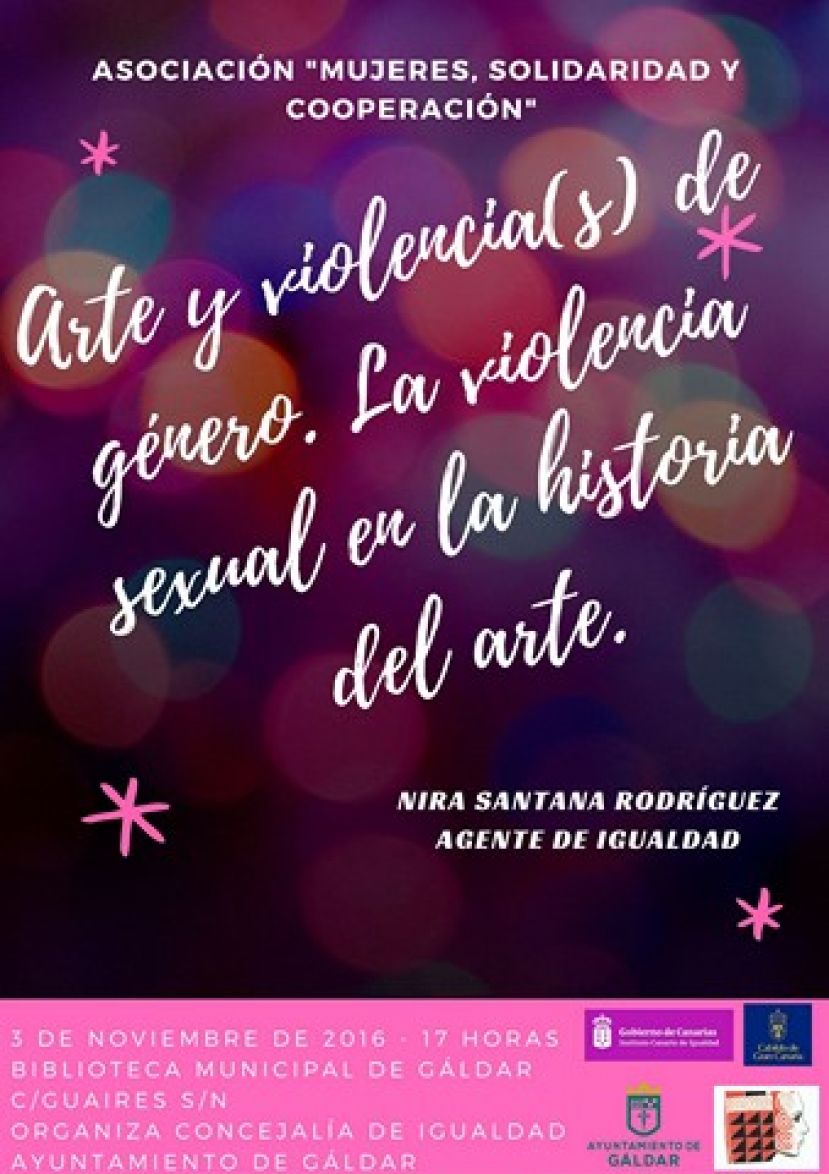G&aacute;ldar: Igualdad invita a participar en la charla &ldquo;Arte y Violencia de g&eacute;nero..&rdquo;