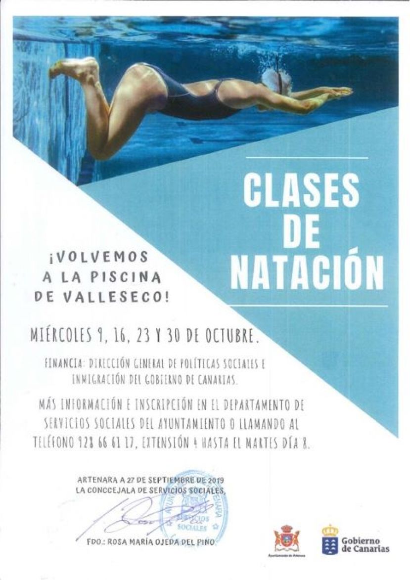 Artenara:  Se reanudan las clases de natación