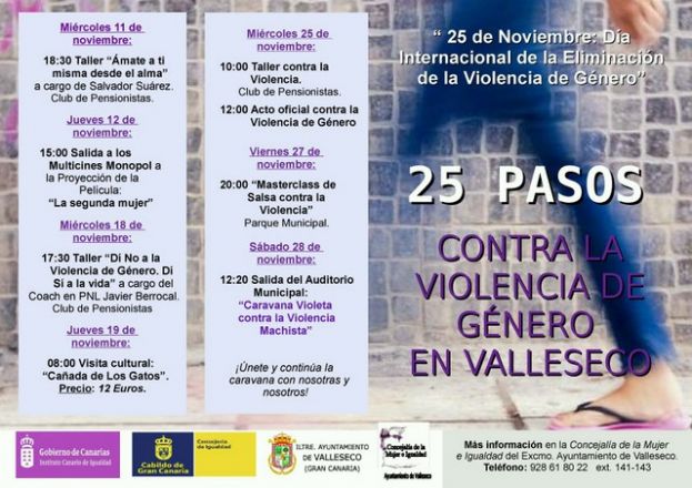 Valleseco: Se presenta la Campa&ntilde;a &lsquo;25 pasos contra la Violencia de G&eacute;nero&rsquo;