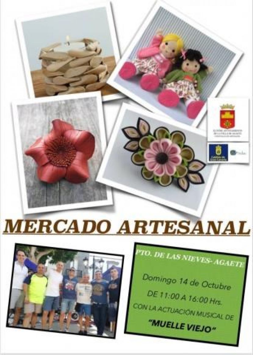 Agaete: El grupo Muelle Viejo ameniza el Mercado Artesanal
