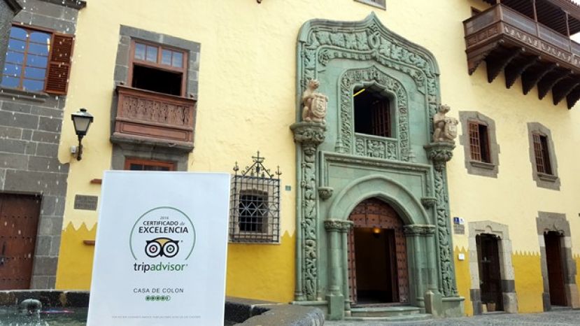 La Casa de Colón recibe el Certificado de Excelencia TripAdvisor 2016