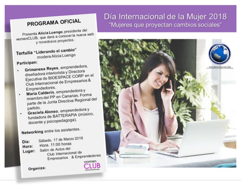 &ldquo;Mujeres que proyectan cambios sociales&rdquo; tertulia que organiza womenCLUB