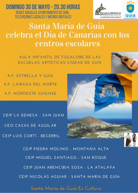 Los escolares de Gu&iacute;a ser&aacute;n los protagonistas del D&iacute;a de Canarias