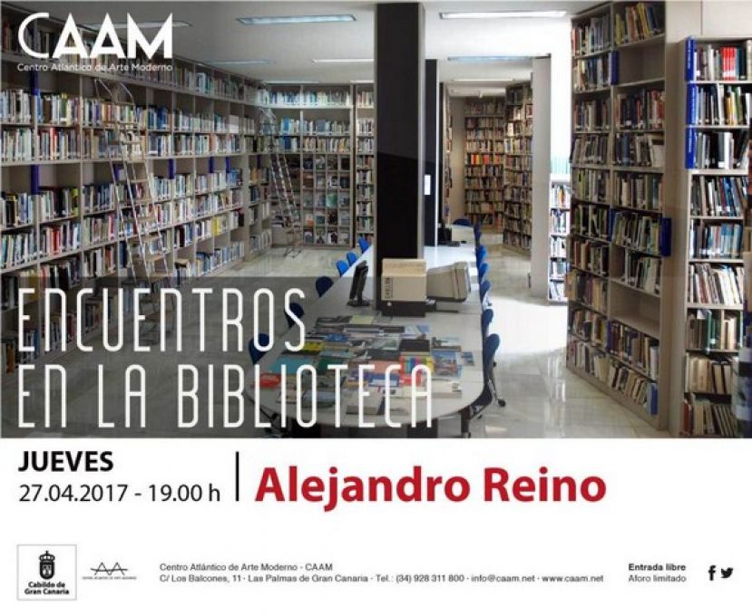 El artista Alejandro Reino imparte una charla sobre su obra en la Biblioteca