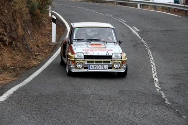 Manolo Hernández y David Bethencourt en el Rallye de Teror