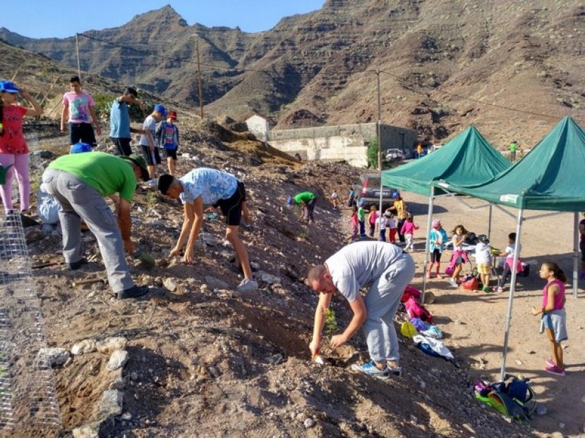 La Aldea: Plantando futuro en los actos conmemorativos del D&iacute;a del &Aacute;rbol 2017