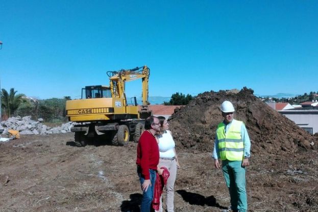 Santa Br&iacute;gida: Obras del acceso entre el IES y el Complejo de Deportes
