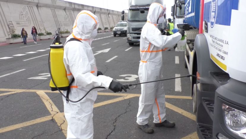 Se activa un sistema de desinfecci&oacute;n de los veh&iacute;culos que llegan por barco a la Gomera