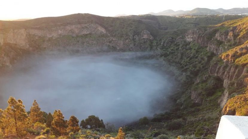 Primera de las tres visitas guiadas previstas a la Caldera de Bandama