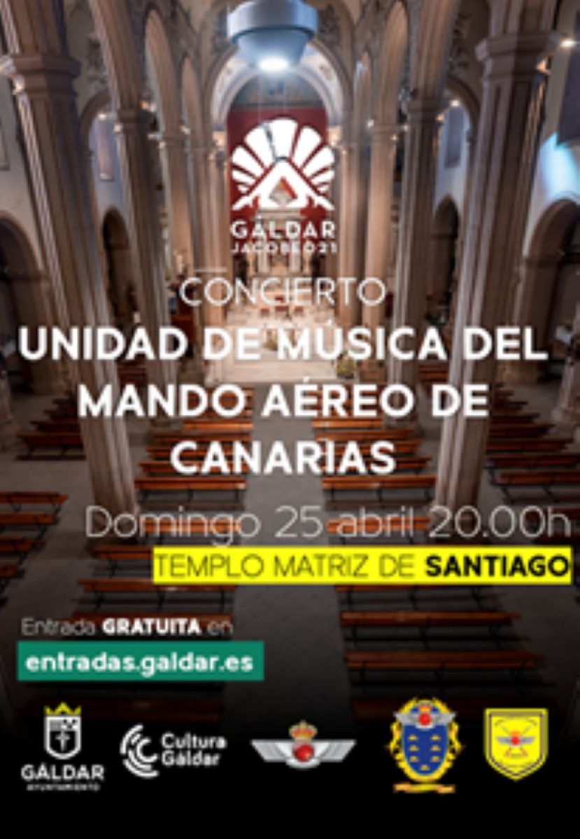 G&aacute;ldar: Concierto de la Unidad de M&uacute;sica del Mando A&eacute;reo de Canarias el domingo