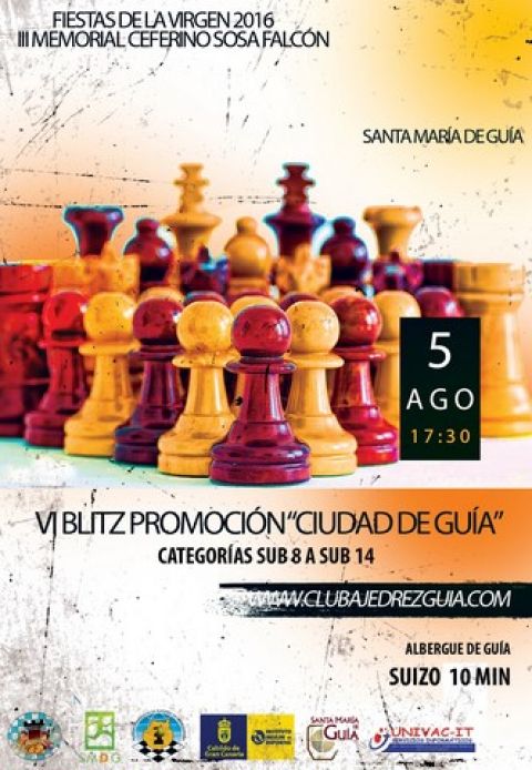 Ajedrez: El Albergue de Santa María de Guía acogerá el VI Torneo de Promoción