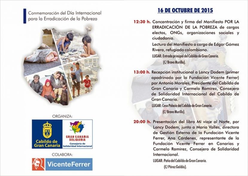 G&aacute;ldar: Lectura del manifiesto por la erradicaci&oacute;n de la pobreza