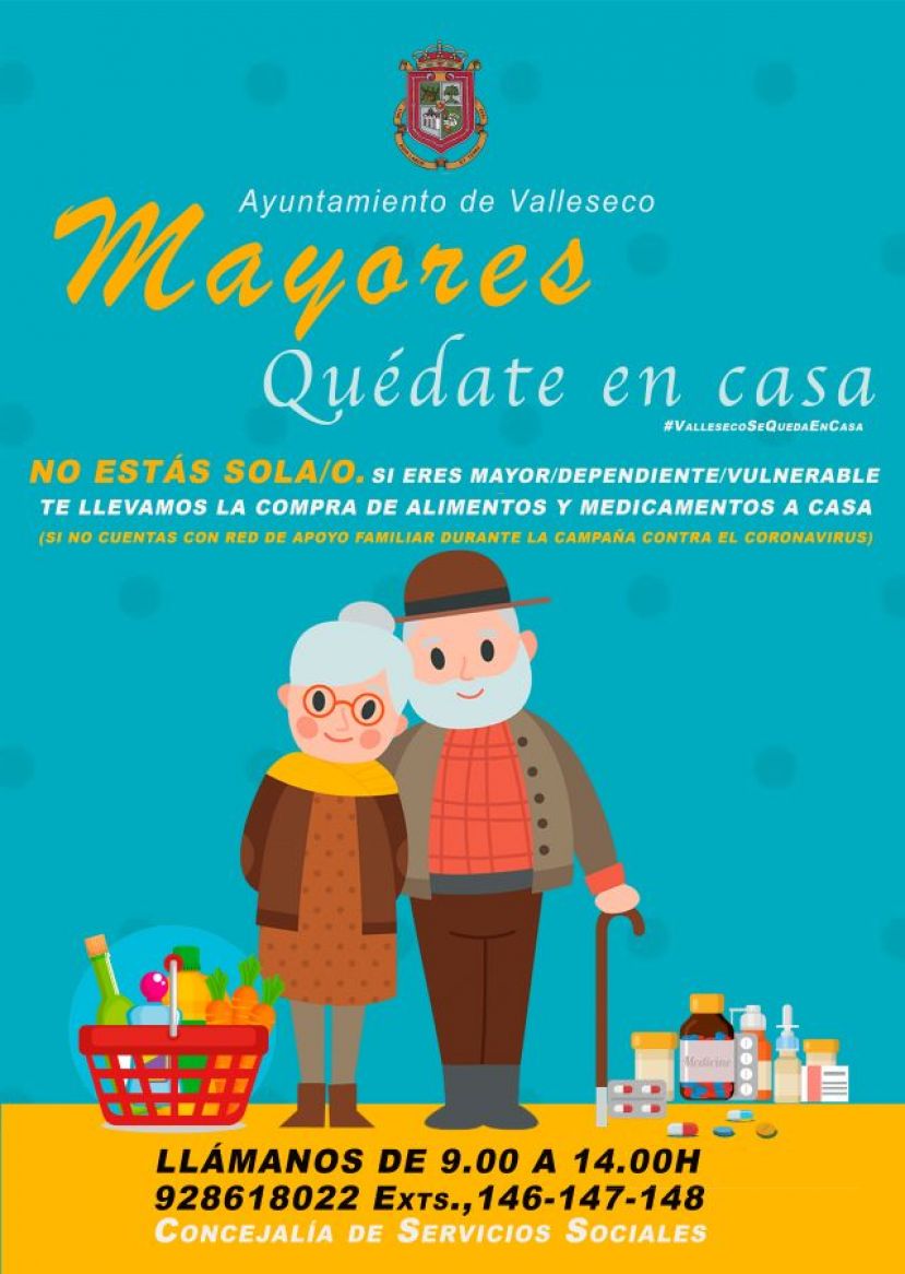 Valleseco se suma a la campa&ntilde;a 'Qu&eacute;date en casa'