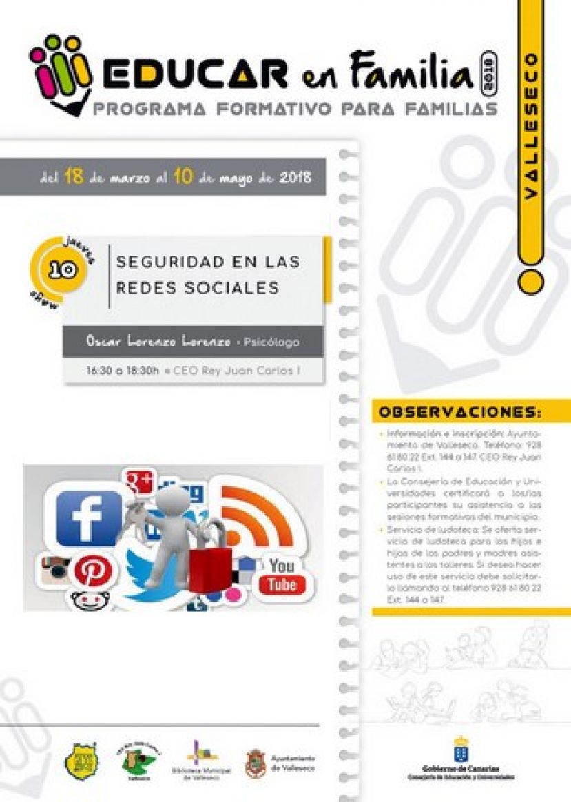Taller sobre Seguridad en las Redes Sociales para las familias de Valleseco