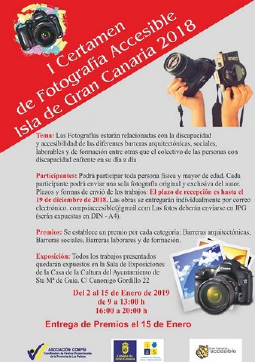 La Asociaci&oacute;n Compsi convoca el Primer Certamen de Fotograf&iacute;a Accesible Isla de GC