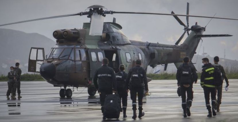 El Batallón de Helicópteros del Ejército y la UME contra el Covid-19
