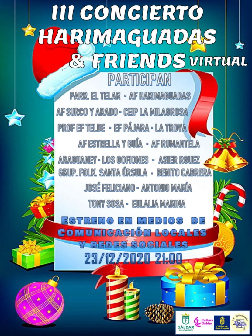 G&aacute;ldar: Tercer concierto de navidad Harimaguadas And Friends Virtual