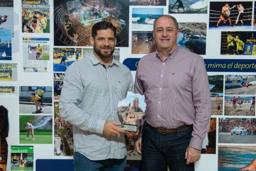 Castellano recibe al luchador Pedro Jacinto Garc&iacute;a, oro en los Juegos Mediterr&aacute;neos