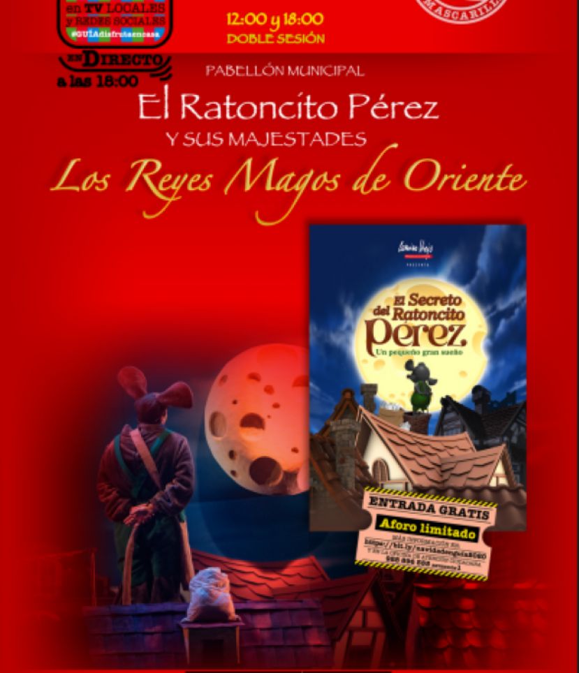 Guía: Hoy doble sesión, a las 12:00 y a las 18:00 horas. ‘El secreto del Ratoncito Pérez’