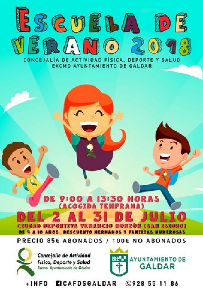 La Escuela de Verano del Ayuntamiento de Gáldar abre el periodo de inscripciones