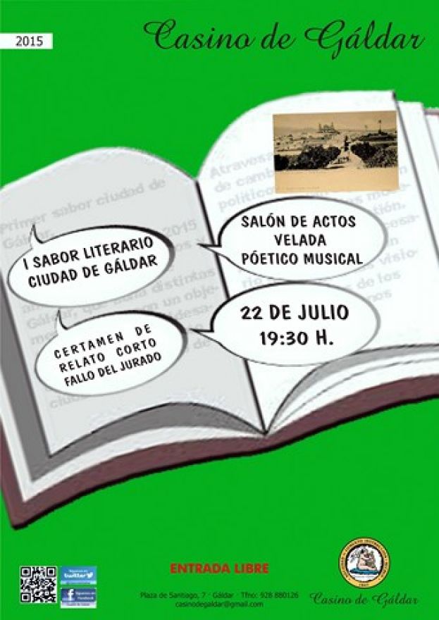 Cartel del &quot;I Sabor Literario Ciudad de Gáldar &quot; (Relatos admitidos)