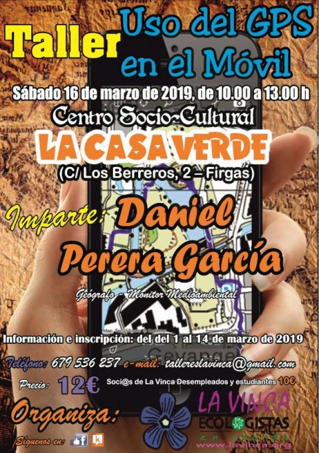 Firgas: Taller "Iniciaci&oacute;n al uso del GPS en el m&oacute;vil" el s&aacute;bado 16 de marzo