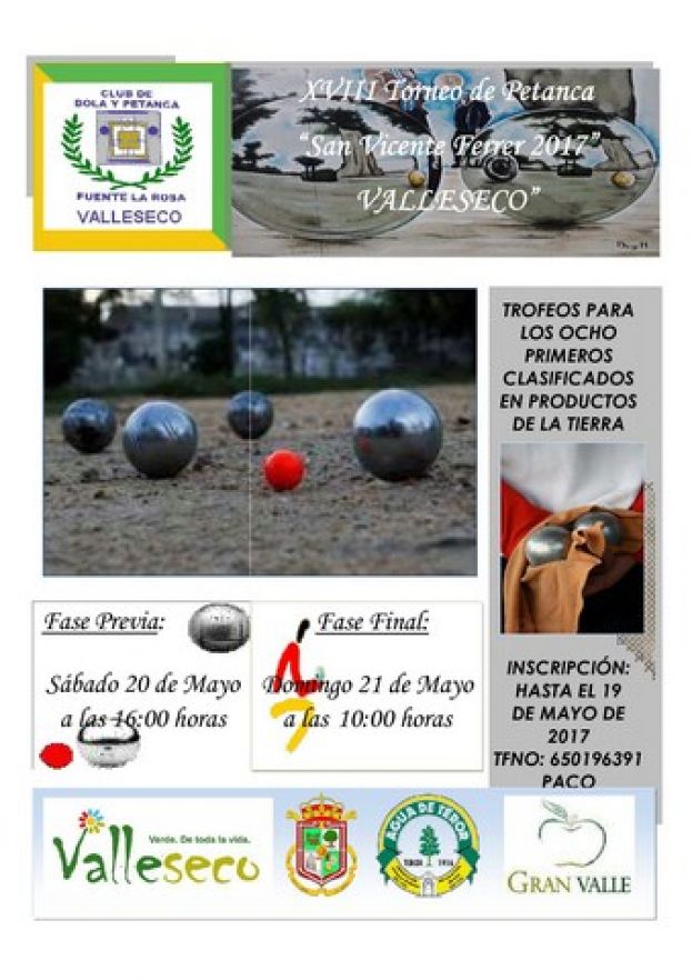 Valleseco: Productos de la tierra para los equipos ganadores del Torneo de Petanca