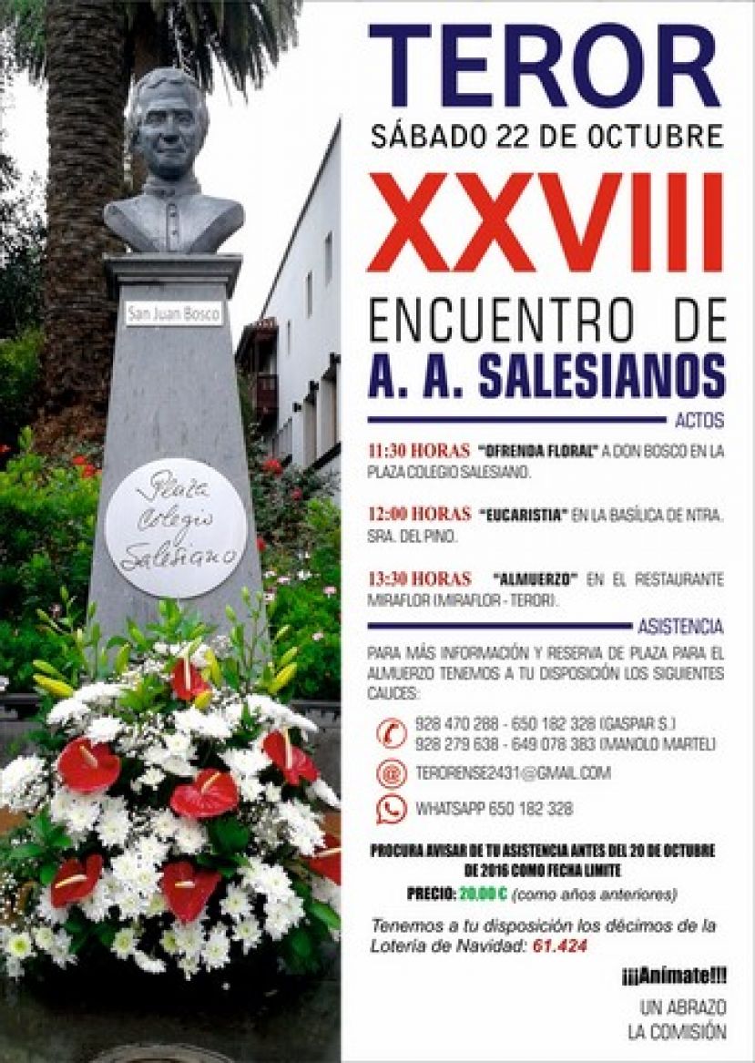 Los antiguos alumnos salesianos de Teror celebran su 28º Encuentro