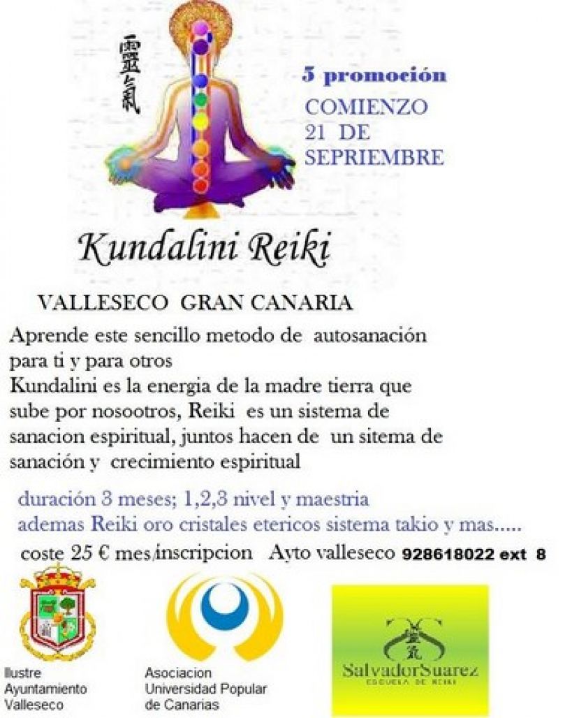 Comienza en Valleseco la 5º promoción del curso de Reiki Kundalini