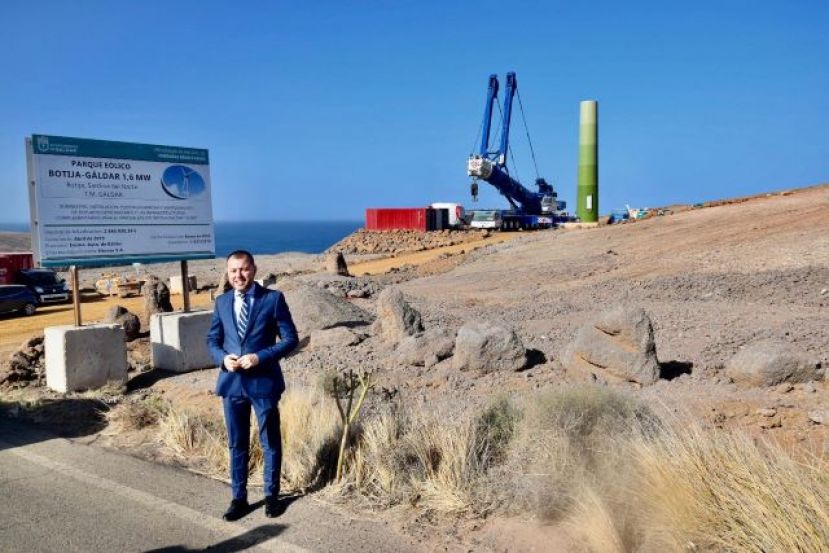 G&aacute;ldar: El Parque E&oacute;lico Municipal de Botija comienza a ser una realidad