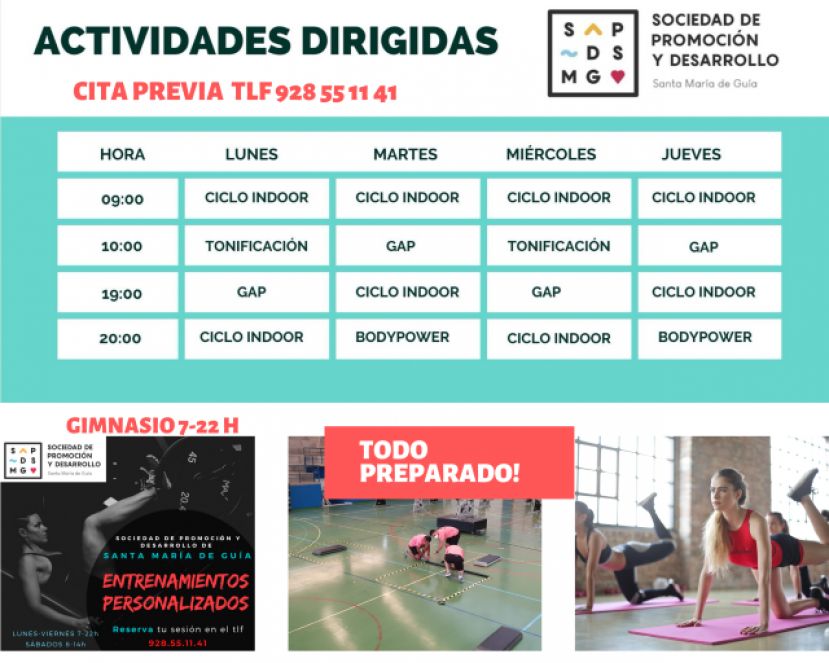 La Sociedad de Promoci&oacute;n y Desarrollo de Gu&iacute;a reanuda sus actividades de Fitness