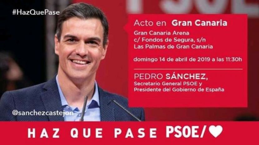 Gáldar: PSOE habilita guaguas para ver a Pedro Sánchez en el Gran Canaria Arena