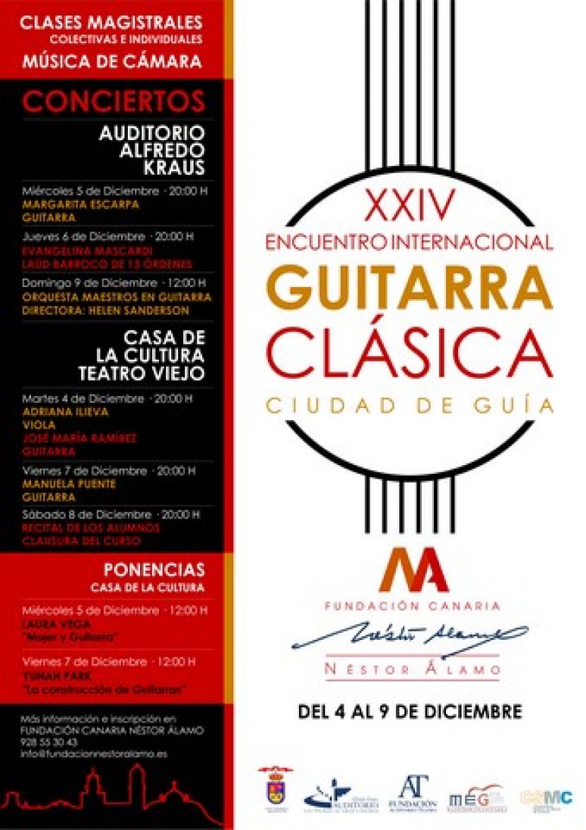 Mañana el XXIV Encuentro Internacional de Guitarra Clásica Ciudad de Guía