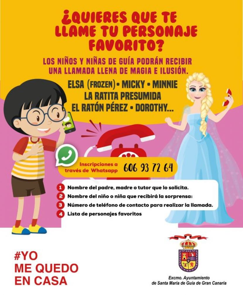 Gu&iacute;a: Llamada sorpresa de Elsa, Micky, Minnie y Dorothy a ni&ntilde;os guienses