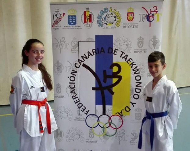 Acoidan y Aixa, campe&oacute;n y subcampeona de Canarias de Taekwondo