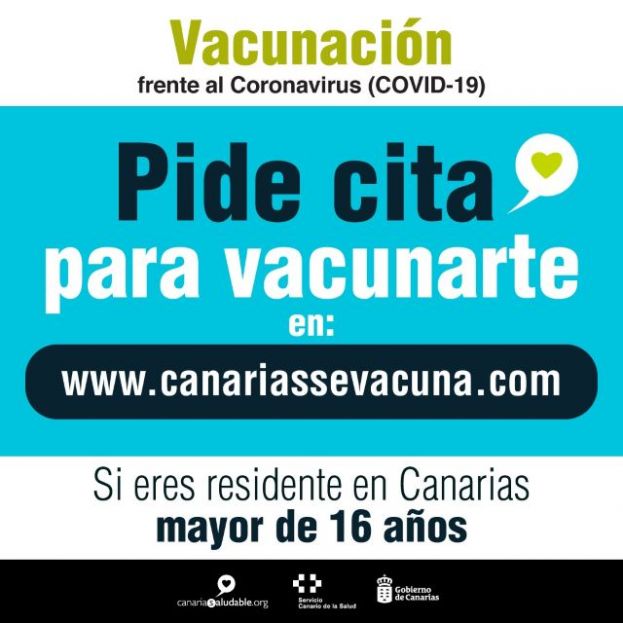 Sanidad facilita un formulario web para que los residentes canarios pidan cita para vacunarse contra la COVID-19