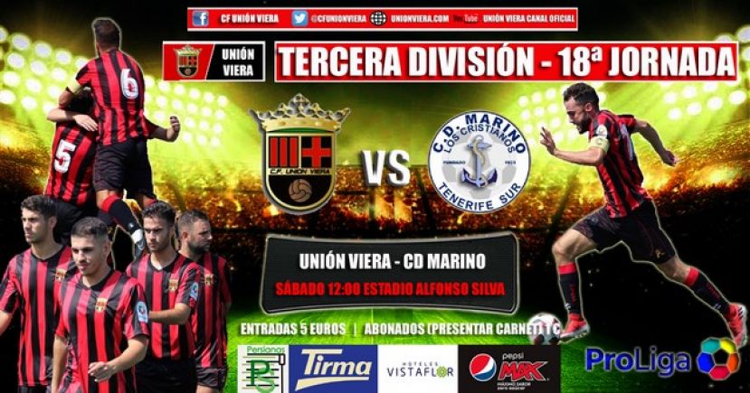 Fútbol 3ª División: Unión Viera - Marino, a cerrar 2018 invictos en casa