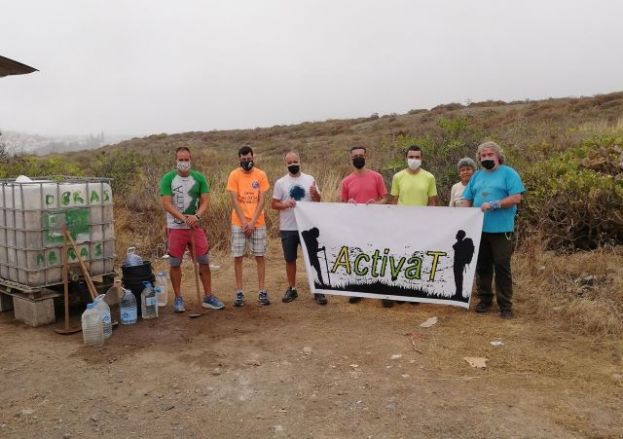 Regados m&aacute;s de 500 &aacute;rboles en el Tiro Pich&oacute;n (Arucas)