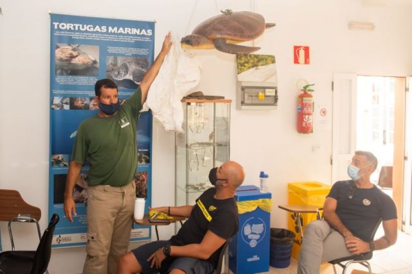 El Cabildo ofrece un taller de salvación con animales del medio marino