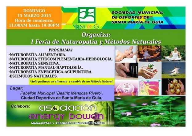 Guía: Este domingo, 15 de marzo, I Feria de Naturopatía y Métodos Naturales