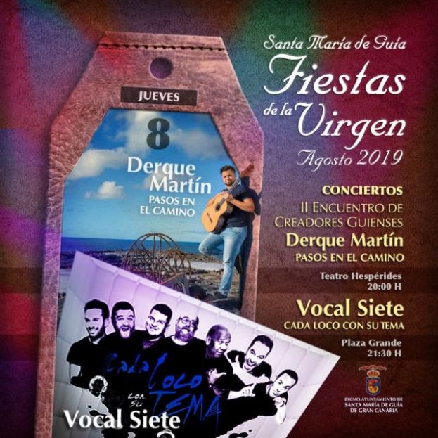 Derque Mart&iacute;n y Vocal Siete, ma&ntilde;ana en Gu&iacute;a dentro las fiestas de la Virgen