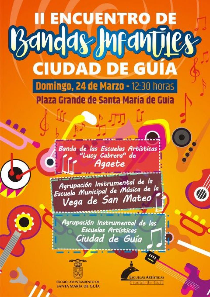 II Encuentro de Bandas Infantiles &lsquo;Ciudad de Gu&iacute;a&rsquo;, este pr&oacute;ximo domingo